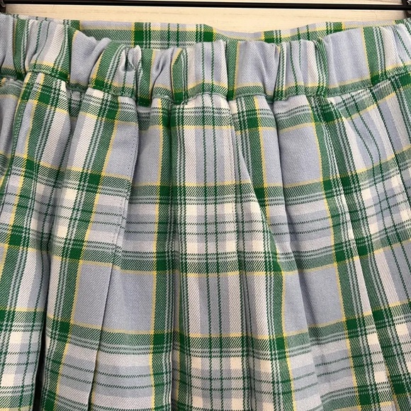 NWT Aerie American Eagle Blue & Green Plaid Y2K Inspired Pleated Mini Skirt - Picture 12 of 13